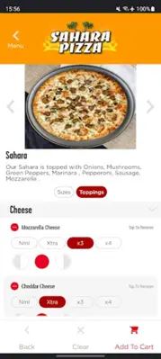 Sahara Pizza android App screenshot 1